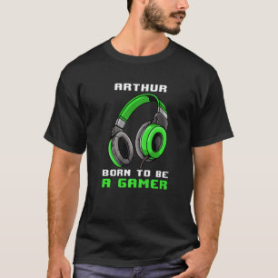 Arthur Born To Be A Gamer Personalized T-Shirt
