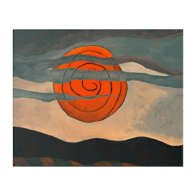 Arthur Dove painting, Red Sun, Acrylic Print (Front)
