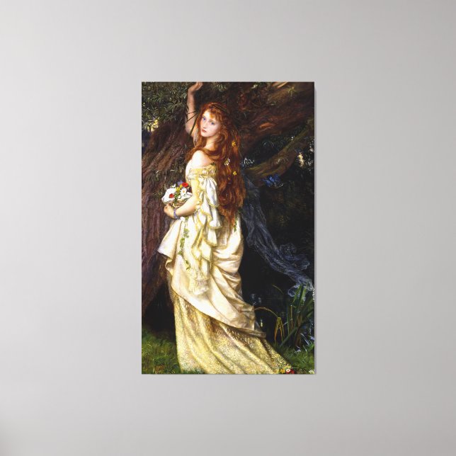 ARTHUR HUGHES - OPHELIA - c.1863 - Pre-Raphaelites Canvas Print (Front)