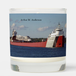 Arthur M Anderson glass candle