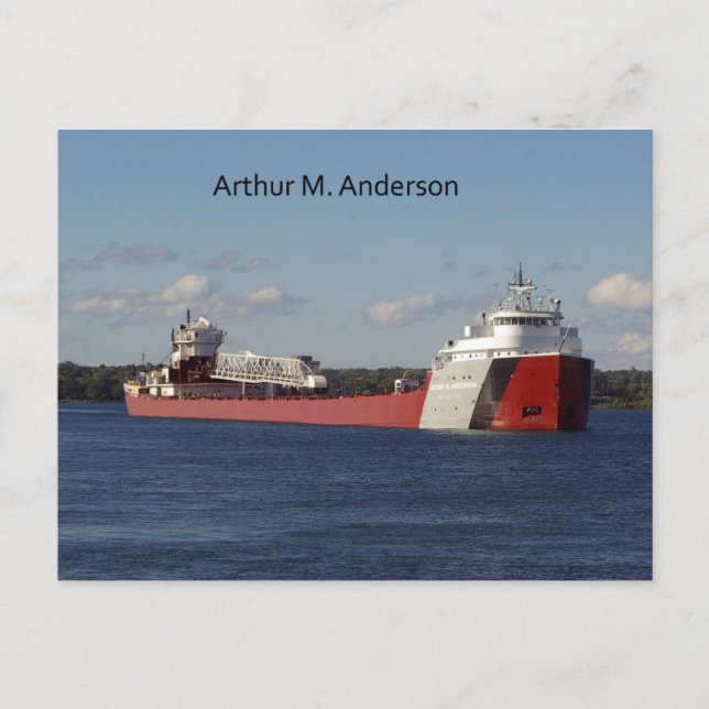 Arthur M. Anderson post card (Front)