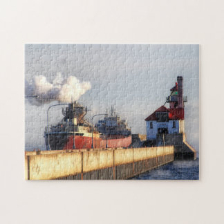 Arthur M Anderson Ship on Lake Superior Jigsaw Puzzle
