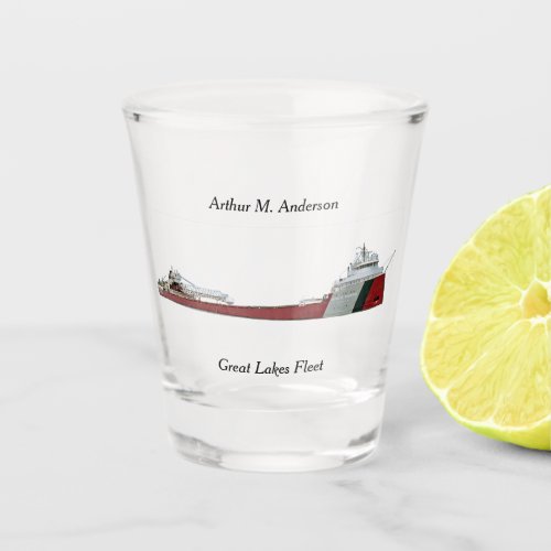 Arthur M Anderson shot glass