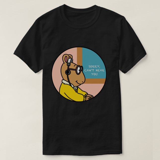 Arthur Meme Arthur Headphones Meme T-Shirt (Design Front)
