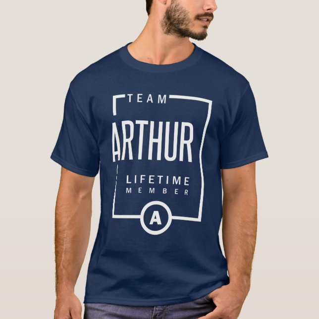 Arthur Personalized Name Birthday Gift T-Shirt (Front)