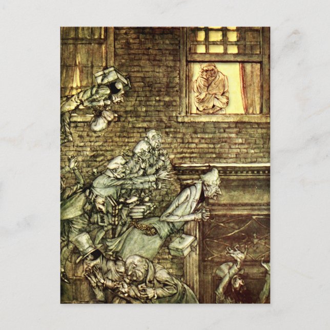 Arthur Rackham - A Christmas Carol - Ghosts Postcard (Front)