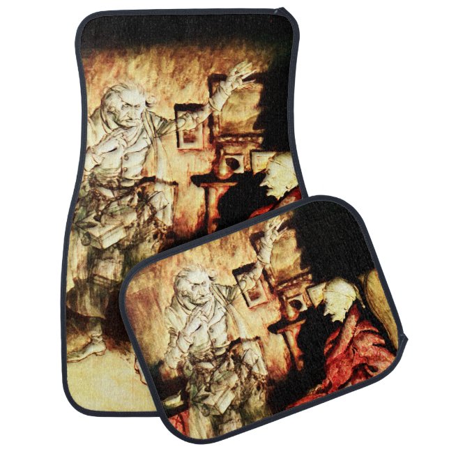 Arthur Rackham - A Christmas Carol - Scrooge Car Floor Mat (Set)