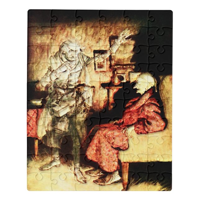 Arthur Rackham - A Christmas Carol - Scrooge Jigsaw Puzzle (Puzzle Vertical)
