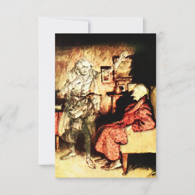 Arthur Rackham - A Christmas Carol - Scrooge Thank You Card (Front)