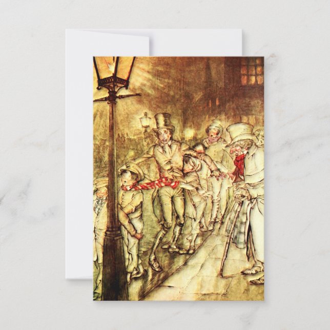 Arthur Rackham - A Christmas Carol - Street Thank You Card (Front)