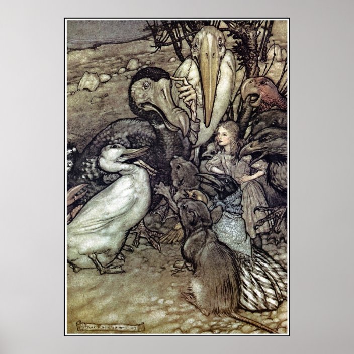 Arthur Rackham Alice In Wonderland Poster | Zazzle