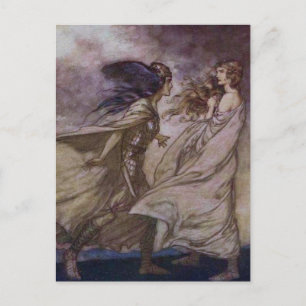 Arthur Rackham - Brünnhilde and Waltraute Postcard