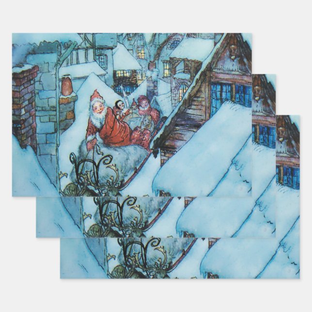 Arthur Rackham Christmas Eve Art Wrapping Paper Sheets (Set)
