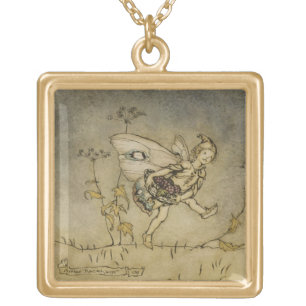 Arthur Rackham Fairy, illustration from 'A Midsu Gold Plated Necklace