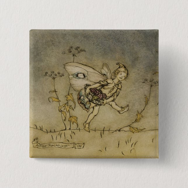 Arthur Rackham | Fairy, illustration from 'A Midsu Pinback Button (Front)