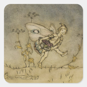 Arthur Rackham   Fairy, illustration from 'A Midsu Square Sticker