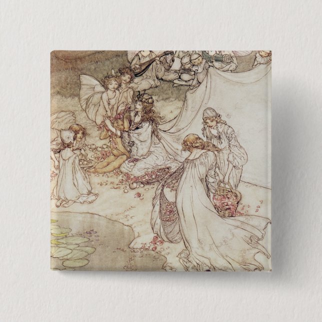 Arthur Rackham | Illustration for a Fairy Tale, Fa Button (Front)