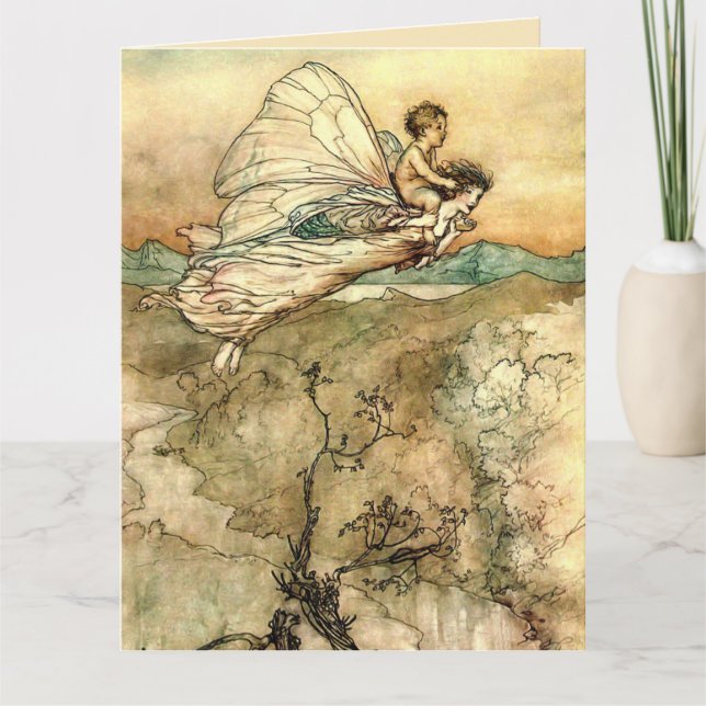Arthur Rackham Illustration Midsummer Nights Dream Card (Front)