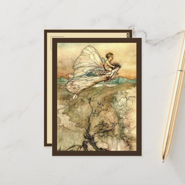 Arthur Rackham Illustration Midsummer Nights Dream Postcard (Front/Back In Situ)
