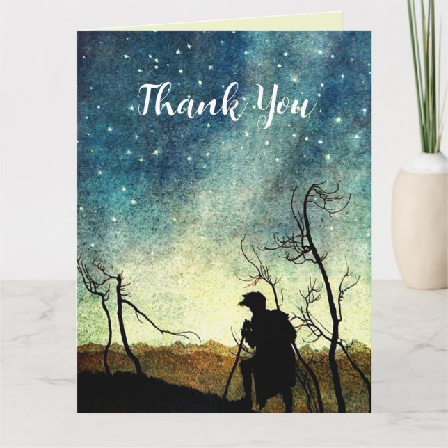 Arthur Rackham Illustration NIght Silhouette Thank You Card (Front)