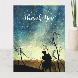 Arthur Rackham Illustration NIght Silhouette Thank You Card