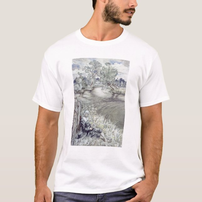 Arthur Rackham |Izaak Walton reclining against a F T-Shirt (Front)