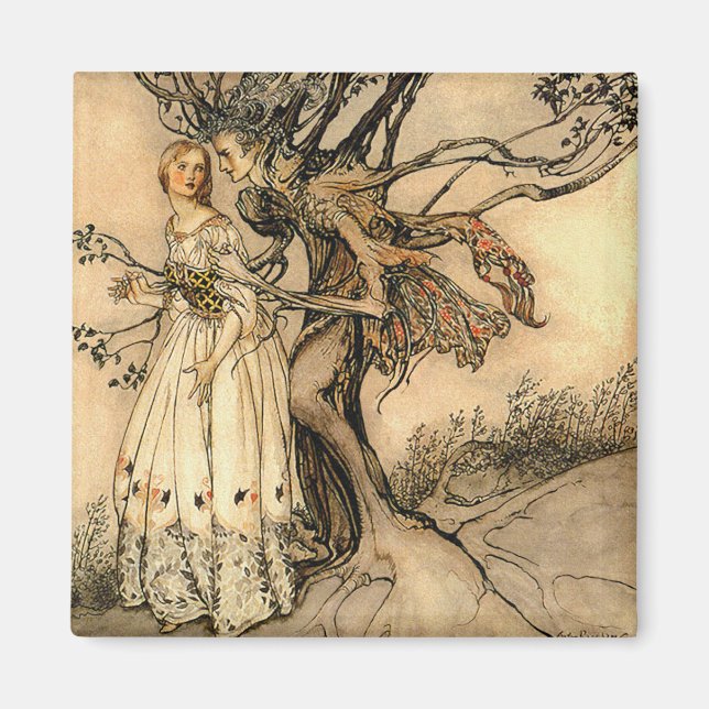 Arthur Rackham - Old Woman in the Wood Magnet (Front)