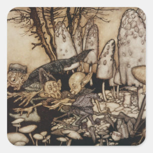 Arthur Rackham Peter Pan in Kensington Gardens Square Sticker