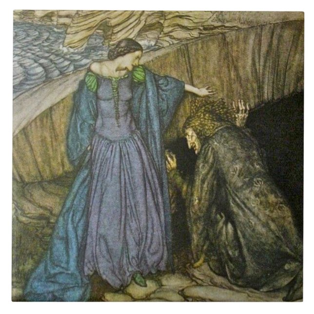Arthur Rackham Romance of King Arthur Ceramic Tile (Front)