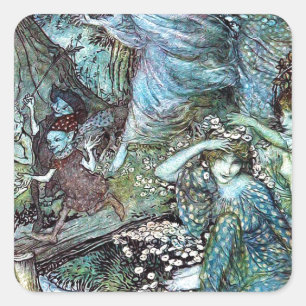 Arthur rackham square sticker