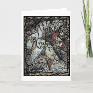 Arthur Rackham - "The Owl and the Birds" (1912) Ca Card