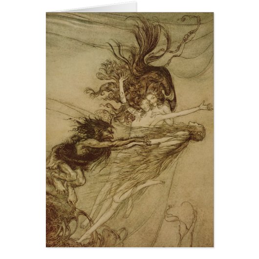 Arthur Rackham | The Rhinemaidens teasing Alberich (Front)