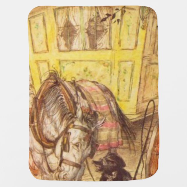 Arthur Rackham - The Wind In The Willows Baby Blanket (Front)