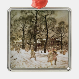 Arthur Rackham   Winter in Kensington Gardens from Metal Ornament