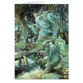 Arthur Rackham's Faeries, blue Cards