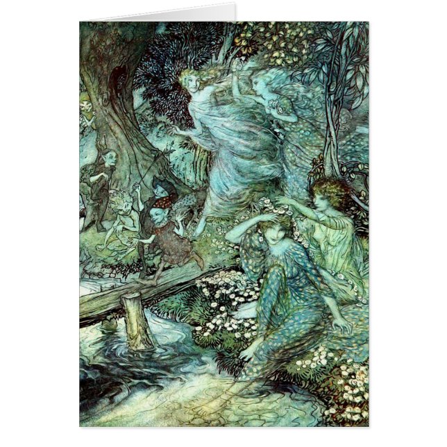 Arthur Rackham's Faeries, blue Cards (Front)
