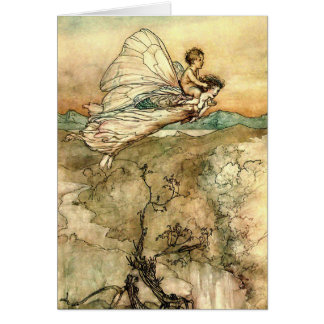 Arthur Rackham's Faeries in flight Cards