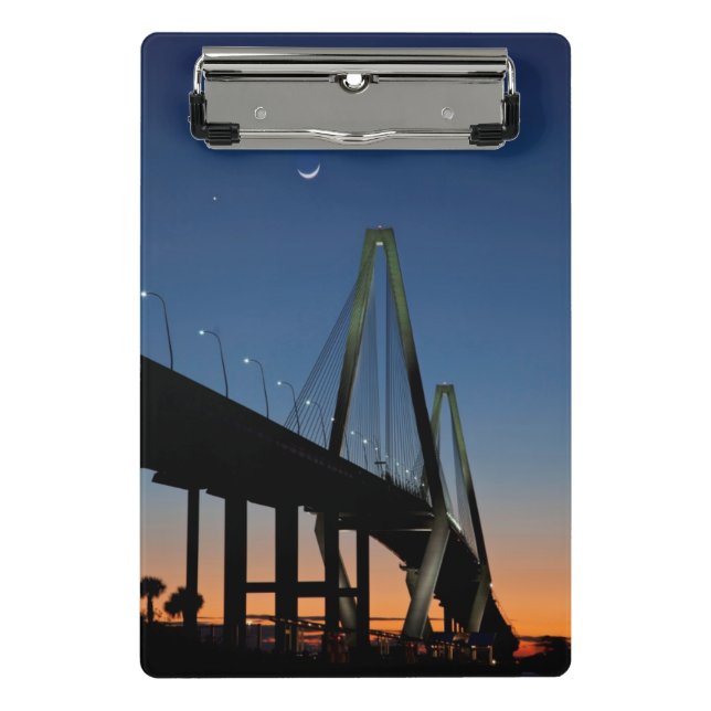 Arthur Ravenel Jr. Bridge at Dusk Mini Clipboard (Front)