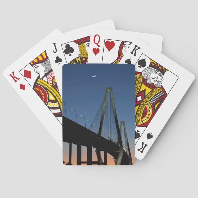 Arthur Ravenel Jr. Bridge at Dusk Poker Cards (Back)