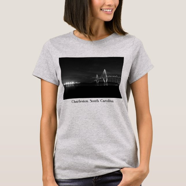Arthur Ravenel Night Pano Grayscale T-Shirt (Front)