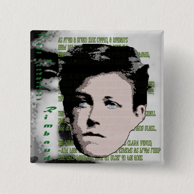 Arthur Rimbaud Pinback Button (Front)