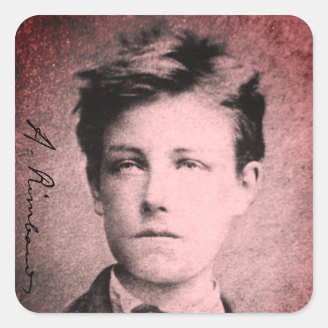 Arthur Rimbaud Square Sticker (Front)