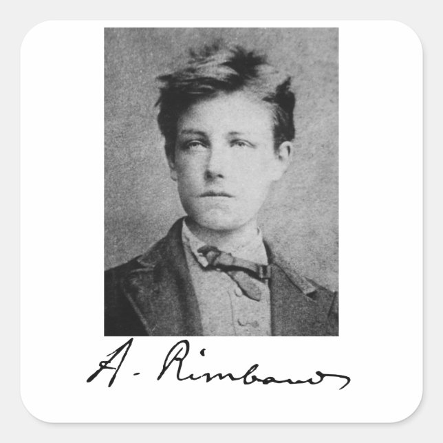 Arthur Rimbaud Square Sticker (Front)