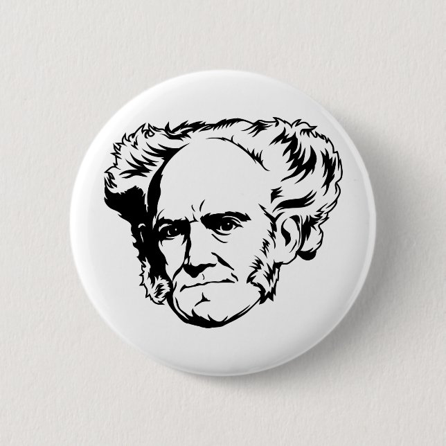 Arthur Schopenhauer Portrait Pinback Button (Front)