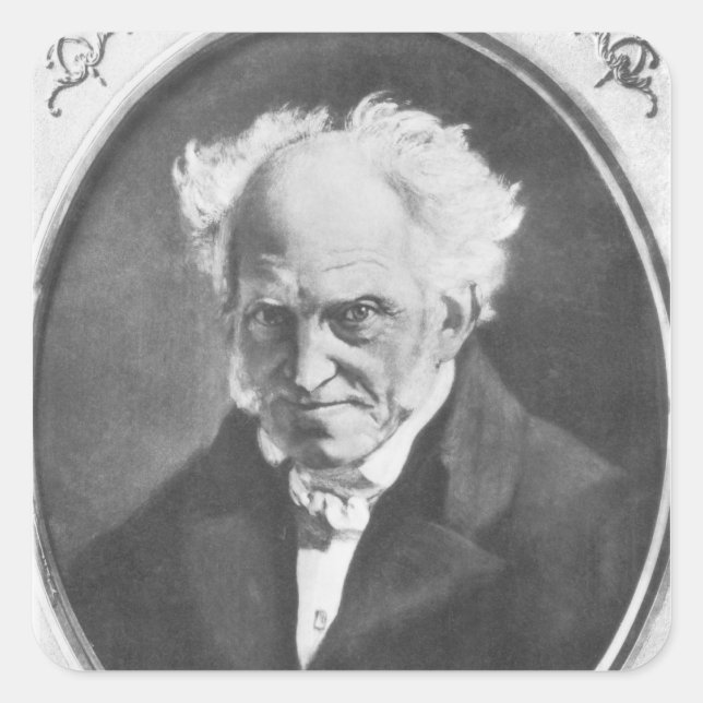 Arthur Schopenhauer Square Sticker (Front)