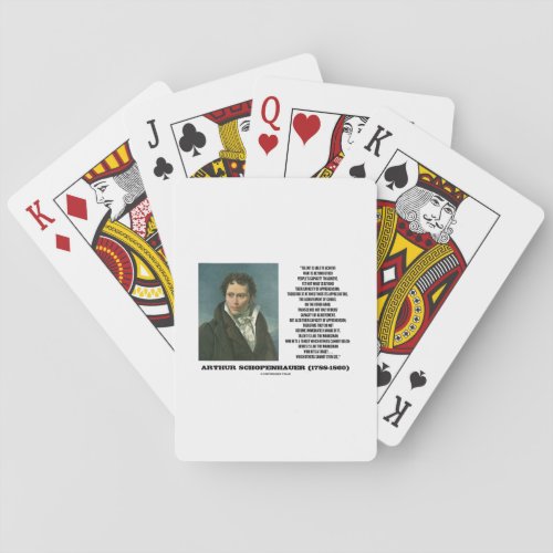 Arthur Schopenhauer Talent Versus Genius Quote Poker Cards