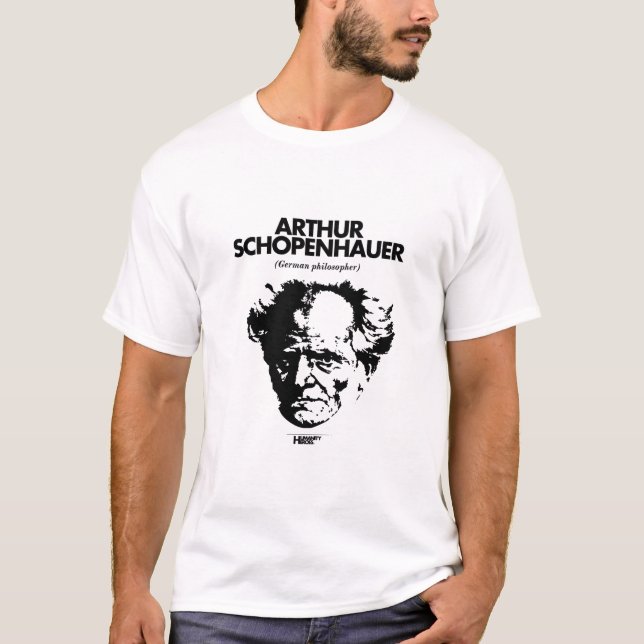 Arthur Schopenhauer White T-shirt (Front)
