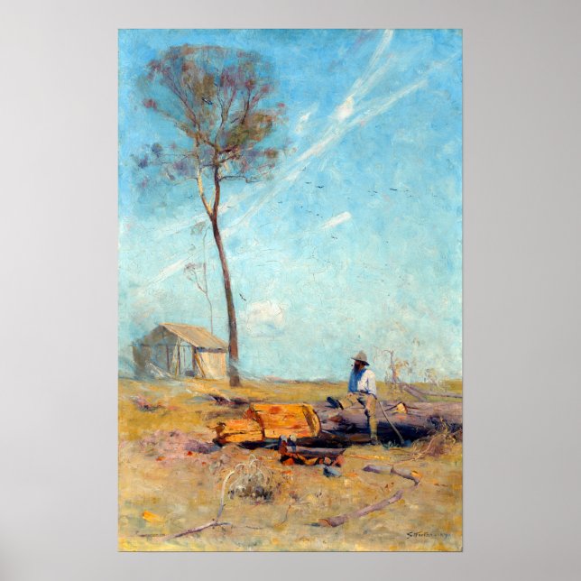 Arthur Streeton The Selector's Hut Whelan Poster (Front)