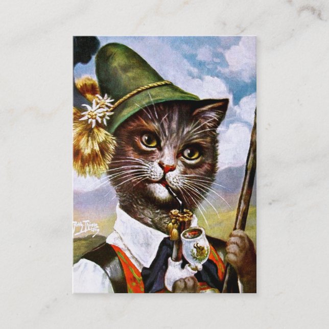 Arthur Thiele - Bavarian Alps Cat Business Card (Front)
