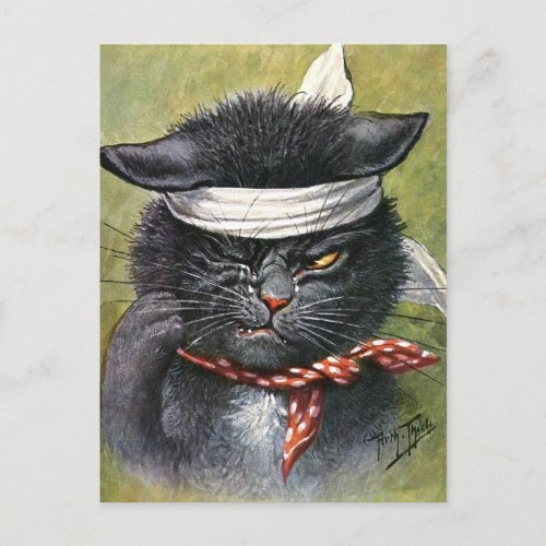 Arthur Thiele _ Cat with Toothaches Postcard